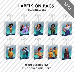 10 Encanto Favor Gift Bag Birthday Party Favor 5.5x8 Label Filler Goodie - Picture 1 of 3