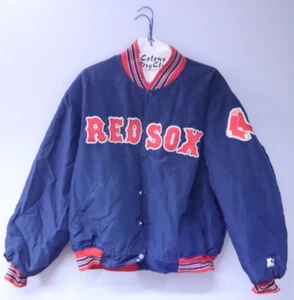 Vintage Boston Red Sox x STARTER DIAMOND COLLECTION Herren XXL Blau Nylon Jacke - USA - Bild 1 von 16