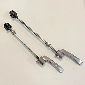Shimano Deore XTR Front + Rear Quick Release Skewers Set Black 100/135 M965 - Picture 1 of 4