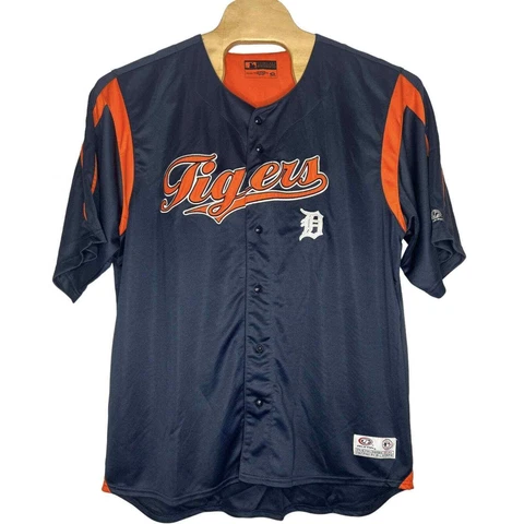 Detroit Tigers MLB Button Up Jersey 2XL Stitched True Fan Series Cover