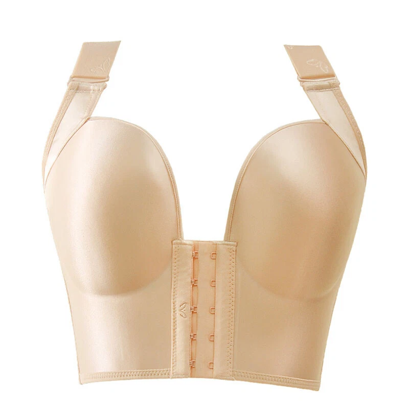 Sujetadores push up de cierre frontal inalámbricos sin costuras laterales ensanchados sujetadores suaves para mujer Foto 1 de 4