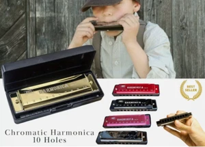 New Silver Swan Harmonica 10 Hole Key of C for Blues rock Jazz Folk harmonica UK - Picture 1 of 9