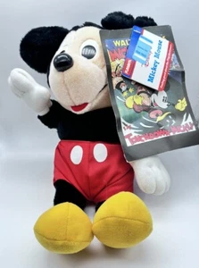Vintage Playskool Disney  Touchdown Mickey 15 Inch Plush Toy With Original Tags - Picture 1 of 5