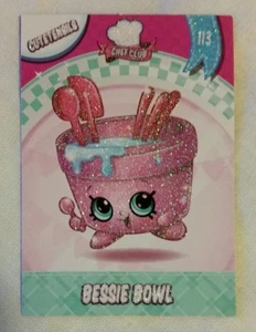 Shopkins Season 5-6 Card 113 Bessie Bowl Glitter card - Foto 1 di 2
