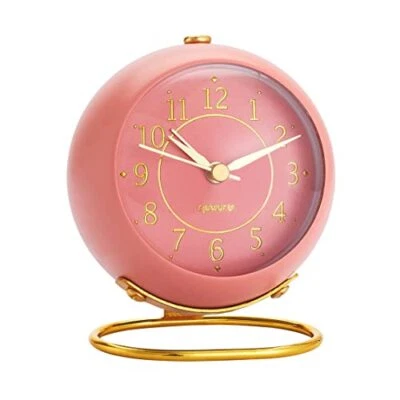 Metal Desk Alarm Clock, rjuwurv Retro Bedroom Table Vintage  Assorted Colors  - Image 1 of 4