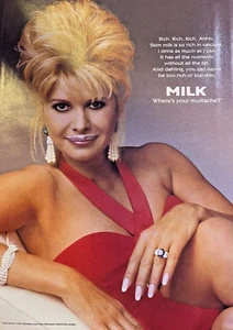1996 Magazine Advertisement Ivana Trump Milk Mustache - Picture 1 of 1