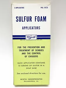 WW2 Medicina anni 40 applicatore schiuma di zolfo insetti chigger benda applicatori - Foto 1 di 9