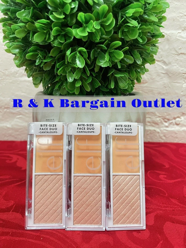 3 ~ e.l.f. Bite Size Face Duo, highlighter & Blush 28252 Cantaloupe - Image 1 of 1