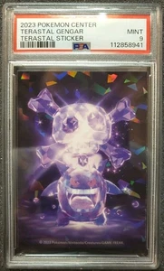2023 Pokémon Center Terastal Sticker Terastal Gengar PSA 9 Mint - Bild 1 von 2