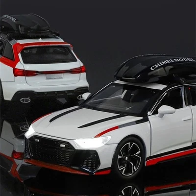 1:32 Audi RS6 Avant Wagon Alloy Diecast Sports Car Model Sound & Light Toy Gift - Image 1 of 4