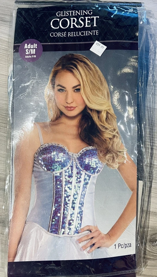 Ice Fairy Bustier Glistening Corset Costume Halloween Theater Cosplay Size S/M - Image 1 of 4