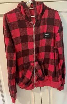 PHISH Burlington, VT EST. Sudadera con capucha Buffalo 1983 vintage rara a cuadros cremallera completa Foto 1 de 4