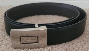 AUTÉNTICO CINTURÓN DE CUERO BURBERRY VINTAGE DESMONTABLE LOGO HEBILLA USADO MARRÓN - Imagen 1 de 15