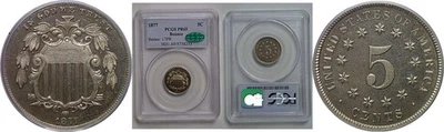 1877 Shield Nickel   PCGS PR-65  CAC - Image 1 of 3