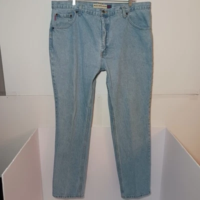 Vintage Bugle Boy 705 Straight Leg Jeans Mens Sz 40X32 Light Blue Wash Denim - Image 1 of 4
