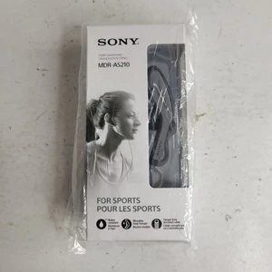 Nuevos auriculares internos con cable Sony MDR-AS210/B - negros grises - Imagen 1 de 4