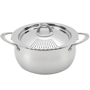 Bialetti Pentola Pasta Antiaderente Ovale 6 Quart Acciaio Inox con Colino... - Foto 1 di 9