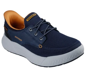 Skechers Slipper Herren Navy Strick Memory Foam Relaxed Fit Stretch Spitze 211010 - Bild 1 von 7