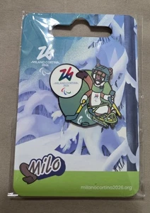 MILAN CORTINA 2026 PARALYMPIC MILO MASCOT SLED HOCKEY PIN - Picture 1 of 1