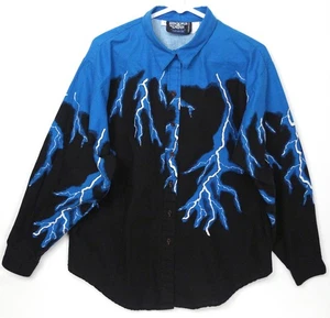 VTG Brooks & Dunn Lightning Bolts Panhandle Slim Buttons Shirt Womens Large READ - Picture 1 of 6