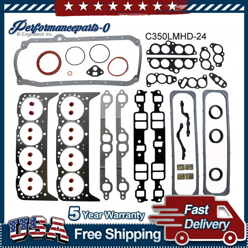 Juego de juntas de motor para Chevrolet C1500 Suburban 1992 1993 1994 1995 5,7 L V8 Foto 1 de 1