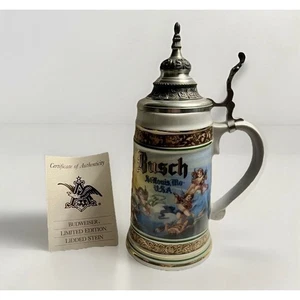 Budweiser Busch Cherub Limited Edition Deckelstein 1992 Anheuser-Busch Germany - Bild 1 von 9