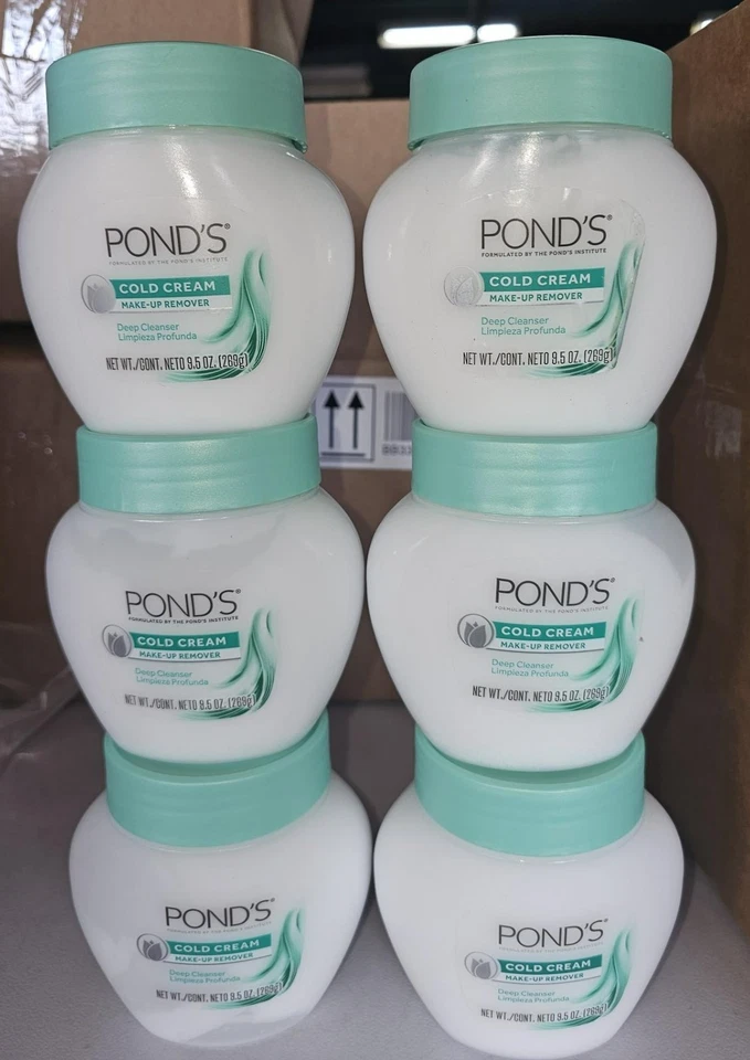 4 X Crema Fría POND'S Limpiador Profundo y Desmaquillante 9.5 OZ/cada CUATRO EN TOTAL Foto 1 de 2