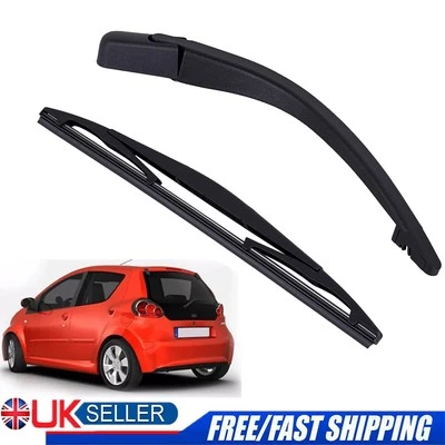 Rear Windscreen Wiper Blade & Arm For Peugeot 107 Citroen C1 Toyota Aygo 2006 - - Image 1 of 4