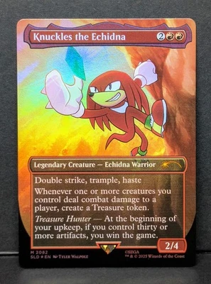 MTG Sonic The Hedgehog Secret Lair Knuckles the Echidna 2082 Rainbow NM - Image 1 of 2