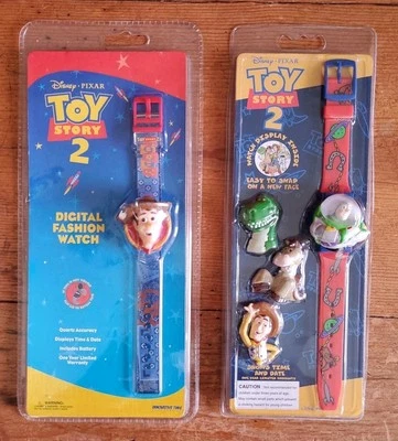 Relojes digitales Toy Story 2 de Disney Pixar Woody y muy raros Buzz Lightyear nuevos sin etiquetas Foto 1 de 4