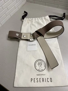 PESERICO Italy NWT Brown Leather Belt Women’s Size XS/S & Gift Bag MSRP $135 - Picture 1 of 13