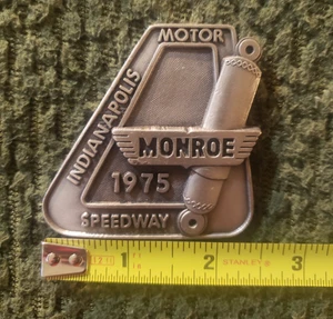 VTG 1975 Monroe Shocks Struts Pewter Belt Buckle Indy 500 Serial No. 55 - Picture 1 of 3