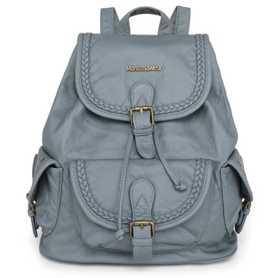 Montana West Y2K Backpack Purse for Women Soft Washed Leather Drawstring Casual - Image 1 of 4