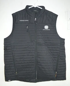 Mens XL Storm Creek Black Quilted Vest - John Deere Dubuque Works NWT - Picture 1 of 8
