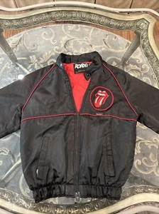 Giacca Vintage Roadie Rolling Stones Rossa Foderata Rasato Adulto X Small - Foto 1 di 6