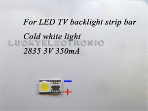 200 pièces/lot 2835 3V perles de lampe SMD ampoule DEL pour réparation bande rétroéclairage TV DEL