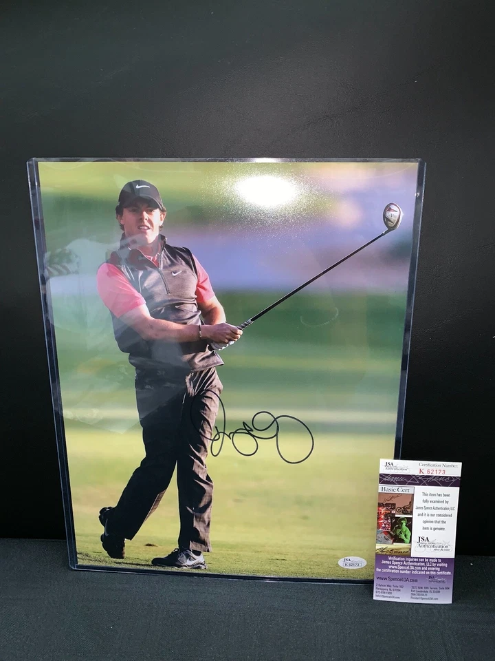 ФОТОГРАФИЯ RORY MCILROY С АВТОГРАФОМ 11X14 СЕРТИФИКАТ ПОДЛИННОСТИ JSA  - Изображение 1 из 1