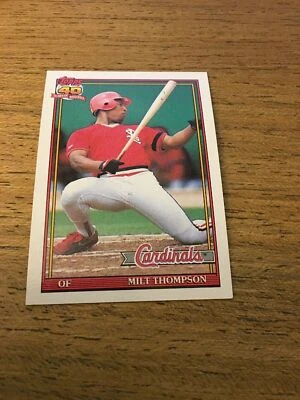 Milt Thompson Cardinals 1991 Topps #63 - Image 1 of 2