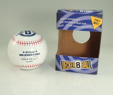 2017 Milwaukee Brewers HOF Bob Uecker Eight 8 Ball In Box Cover