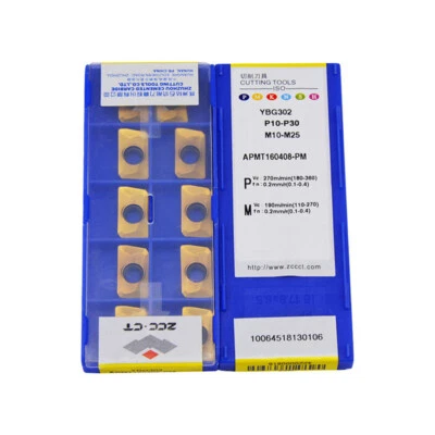 ZCC-CT APMT160408-PM YBG302 CNC Carbide Inserts 10pcs for Steel Stainless Steel - Image 1 of 4