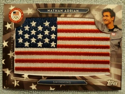 NATHAN ADRIAN 2016 Topps 奥运会美国国旗补丁卡 /99 #USAF-NA 游泳 — 第 1/2 张图片