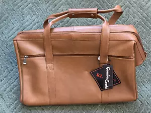 Kluge Cheyenne Weekend Duffel Bag Cowhide Leather Brown. 18"X12"X12" New - Picture 1 of 7