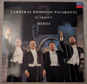 PAVAROTTI CARRERAS DOMINGO MEHTA In Concert LP vinyl record Decca opera 1990 - Picture 1 of 5