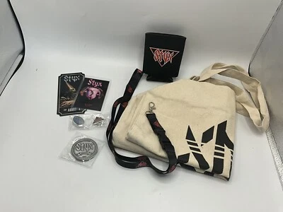 Styx Chicago Medallion 2024, Beer Cozy, Pins, Lanyard, Ticket Stubs And A Tote.. - Image 1 of 4