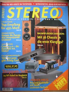 Stereo 12/98 Dynaudio Contour 3.0, Quad ESL 57, Shahinian Diapason, Cayin 929 D - Bild 1 von 1