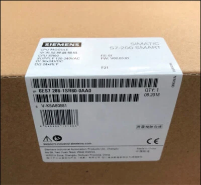 6ES7 288-1SR60-0AA0 NEW SIEMENS 6ES7288-1SR60-0AA0 S7-200 Smart CPU SR60/Yi - Image 1 of 3