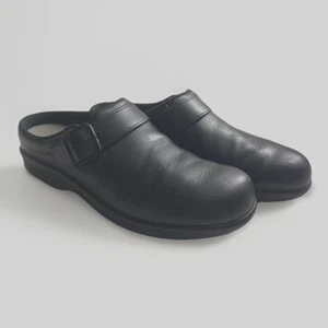 SAS Zueco Diario Deslizable Mujer 8 Ancho Sin Cordones Cuero Zapato Cómodo Negro - Imagen 1 de 10