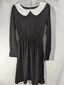 New black white collar Halloween costume dress Women adult XS-XXL - Picture 1 of 3