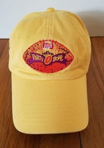 Lays "Party Bowl" Football American Flag Hat Cap Adjustable Yellow Vintage - Picture 1 of 6