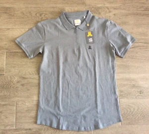 MENS LIFE & LIMB ZIP DRESSY SMART POLO SHIRT IN BLUE SIZE M - Picture 1 of 2